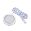 4PCS Slim Round Shape RGB LED Cabinet Light Kit