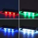 RGB LED Clip On Glass Shelf Lighting Under Cabinet Night Lights Kit for Glass Edge Shelf with Remote Control