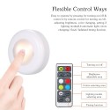 3 Pack RGB Battery Powered Cabinet Lamp Puck Light  with Remote Control