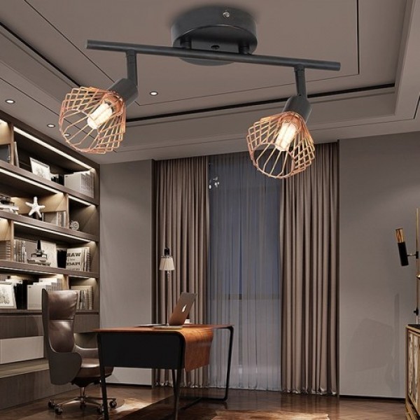 10W Iron Hollow-out Spot Light with 2Pcs G9 Lamp Holder Ceiling Decoration Dining Room Bedroom Ceiling Light