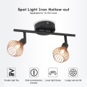 10W Iron Hollow-out Spot Light with 2Pcs G9 Lamp Holder Ceiling Decoration Dining Room Bedroom Ceiling Light