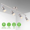 Tomshine 4 Way Adjustable Ceiling Spotlights 4 x 4W GU10 LEDs Bulbs 400lm Illumination Flexible Rotating Light Heads Modern Trac