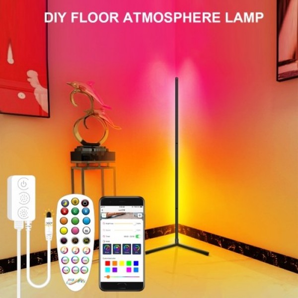 Dreamlike Multicolor Floor Atmosphere Lamp Living Room Bedroom Atmosphere Light RGB Corner Floor Lamp Dream Color Light Strip