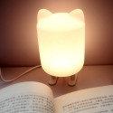 LED Night Light Warm Yellow Eye-caring Light Soft Silicone Cute LED Night Lights USB Bedside Lamp for Bedroom Baby Kids Room