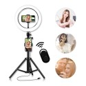 10.2 Inch Dimmable 184 LEDs RGB &amp; 2700-6500K Photography Light USB Powered Operated Selfie Lamp 10 Levels Adjustable Brightn