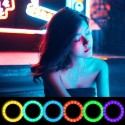 10.2 Inch Dimmable 184 LEDs RGB &amp; 2700-6500K Photography Light USB Powered Operated Selfie Lamp 10 Levels Adjustable Brightn