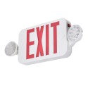 AC120/277V Red Exit Sign LEDs Combo Emergency Light with Adjustable Two Head Backup Batteries