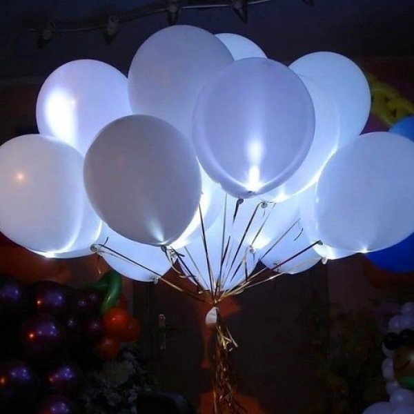 5PCS LEDs Light Up Balloon Glowing Balloon for Party Birthday Wedding Festival Decorations (RGB Lighting)