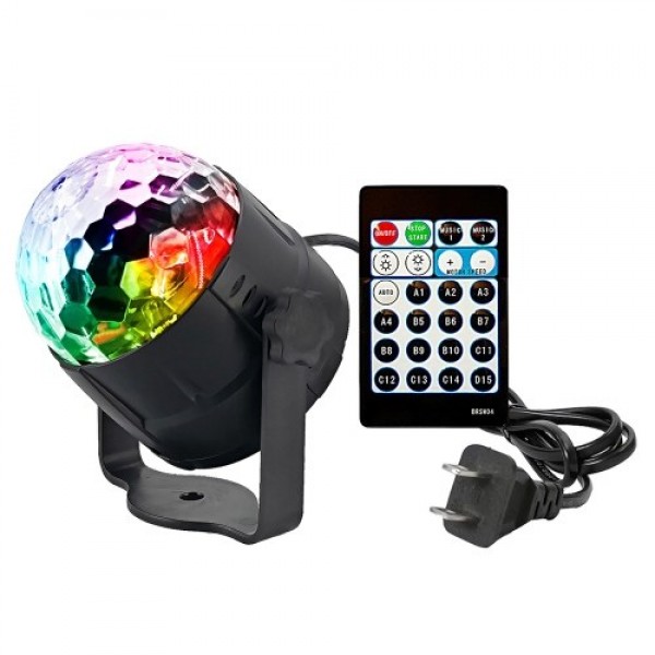 4W 15 Colors Sound Activated Party Lights with Remote Controller