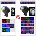 4W 15 Colors Sound Activated Party Lights with Remote Controller