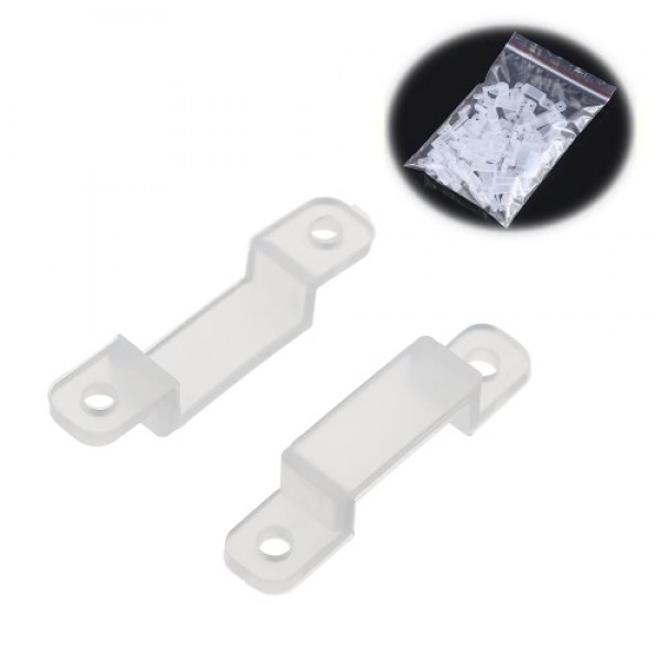 Translucent Fastener Clips Flexible Mounting Fixer for Fixing LED Strip Lights  5050 5730 3528 2835