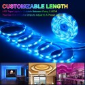 Smart WiFi LED Strip Lights Compatible with Alexa Google Home Programmable 5050 RGB LED Music Light Strip App Control with Remot