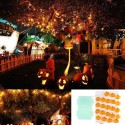 Halloween Pumpkin String Light 40 LEDs 3m/10ft Battery-operated Fairy Lamp for Indoor Outdoor Halloween Decoration