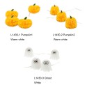 Halloween Pumpkin String Light 40 LEDs 3m/10ft Battery-operated Fairy Lamp for Indoor Outdoor Halloween Decoration