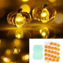 Halloween Pumpkin String Light 40 LEDs 3m/10ft Battery-operated Fairy Lamp for Indoor Outdoor Halloween Decoration