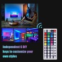 LED Strip Lights 3.28ft. Waterproof RGB LED Lights with IR Remote Control 20 Colors and DIY Modes 5050 Color Changing LED Tape L