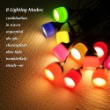 12pcs Shatterproof Light Bulbs LEDs String Light with Colorful Silicone Lampshade