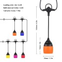 12pcs Shatterproof Light Bulbs LEDs String Light with Colorful Silicone Lampshade