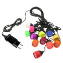 12pcs Shatterproof Light Bulbs LEDs String Light with Colorful Silicone Lampshade