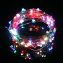 Tomshine 10M/33FT 100LEDs Starry Copper Wire String Extra Thin Bendable Flexible Multicolored Flashing Light Strip Christmas Hol