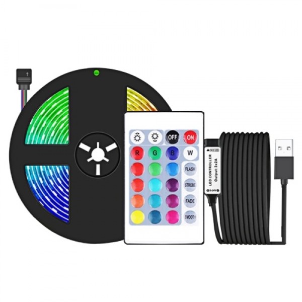 LED Strip Lights 3.28ft. RGB Waterproof Tape Lights with IR Remote Control 16 Colors 4 Modes 5050 Color Changing LED Lights for 