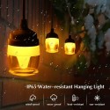 38FT Hang-ing Light LEDs String Light with 12pcs Shatterproof Light Bulbs Transparent Lampshade