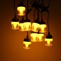 38FT Hang-ing Light LEDs String Light with 12pcs Shatterproof Light Bulbs Transparent Lampshade