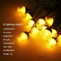 38FT Hang-ing Light LEDs String Light with 12pcs Shatterproof Light Bulbs Transparent Lampshade