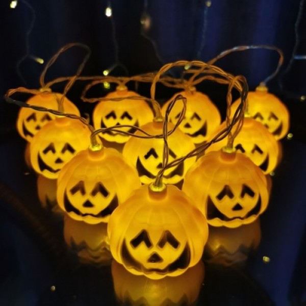 1.5m Halloween 10 LEDs Pumpkin String Lights Lovely Mini Lantern Lamp Home Party Christmas Decors