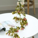 2.2M 25 Lamp Beads Artificial Flowers Vine String Light Constant Bright Warm White Room Decoration