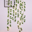 2.2M 25 Lamp Beads Simulation Begonia Leaves Rattan String Light Copper Wire Constant Bright Room Decoration