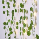 2.2M 25 Lamp Beads Simulation Begonia Leaves Rattan String Light Copper Wire Constant Bright Room Decoration