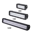 Tomshine 72W 24 LEDs 5040LM DC10-30V Off-road Light Bar IP65 Water-resistant Spot Beam for Jeep SUV Car Truck Tractor Boat Bus D