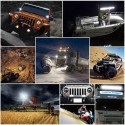 Tomshine 72W 24 LEDs 5040LM DC10-30V Off-road Light Bar IP65 Water-resistant Spot Beam for Jeep SUV Car Truck Tractor Boat Bus D