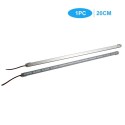 12V Under Cabinet Strip Lights Car LED Interior Strip Light Rigid Hard Bars Tube Transparent Cover, 20cm, 1PC