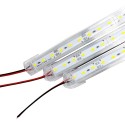 12V Under Cabinet Strip Lights Car LED Interior Strip Light Rigid Hard Bars Tube Transparent Cover, 20cm, 1PC