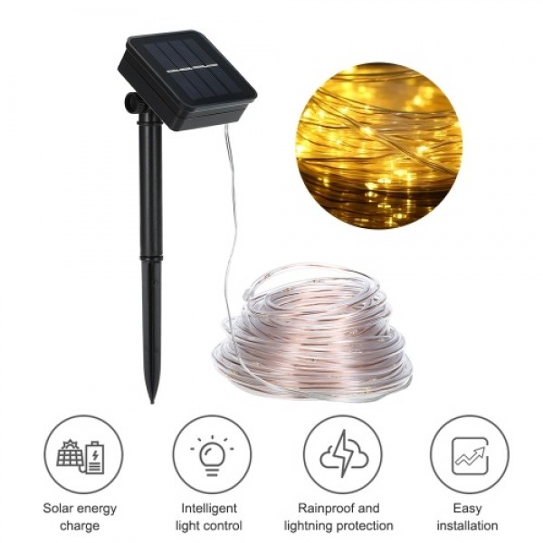 Solar String Lights 46ft 120 LED Rope Light