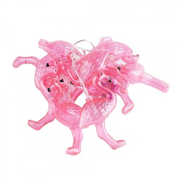 1.5M 10 Lights Pink Flamingo String Light Constant Bright Daily Holiday Party Decorative Fairy Light