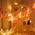 1.5M 10 Lights Pink Flamingo String Light Constant Bright Daily Holiday Party Decorative Fairy Light