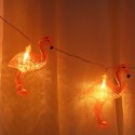 1.5M 10 Lights Pink Flamingo String Light Constant Bright Daily Holiday Party Decorative Fairy Light