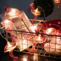 1.5M 10 Lights Pink Flamingo String Light Constant Bright Daily Holiday Party Decorative Fairy Light