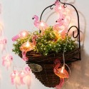 1.5M 10 Lights Pink Flamingo String Light Constant Bright Daily Holiday Party Decorative Fairy Light