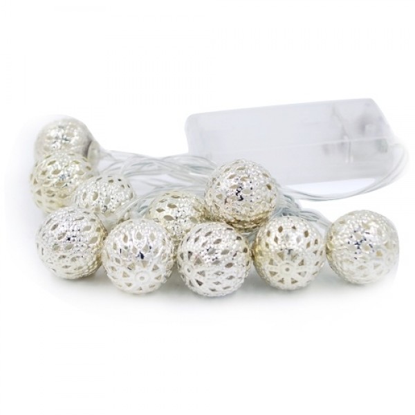 Decorative String Lights 20 LED Metal Ball Light