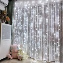 10*10FT 300LEDs Curtain Fairy String  Lights Christmas Decorative Hanging Lights Copper Wire Waterfall Lights with 8 Modes Remot