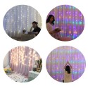 10*10FT 300LEDs Curtain Fairy String  Lights Christmas Decorative Hanging Lights Copper Wire Waterfall Lights with 8 Modes Remot