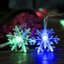 0.6W 1.5M 10 LEDs Snowflake String Light