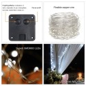 1.2W 2M/6.6Ft 20 LEDs Solar Powered Energy Copper Wire Fairy String Light (White)