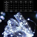 1.2W 2M/6.6Ft 20 LEDs Solar Powered Energy Copper Wire Fairy String Light (White)