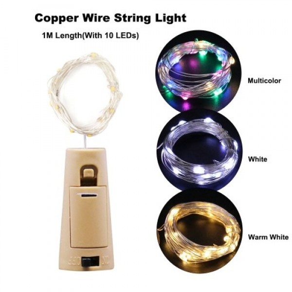 1 Meter 10 LEDs Copper Wire Fairy Light