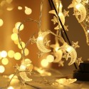 1.5 Meters 10 LEDs Moon &amp; Stars Fairy String Light 2 * AA B-attery Powered Cell Opertaed Flexible Bendable Foldable Design W